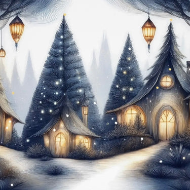 Magical Christmas Prints | Enchanted Winter Fairy Forest
