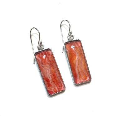 Handmade Drop Earrings with Sammi’s Vibrant Artwork | Sterling Silver & Glass
