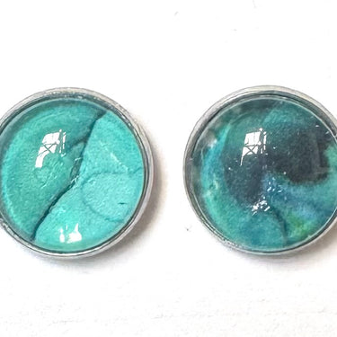 Vibrant Stud Earrings | Sammi’s Art in 12mm Stainless Steel