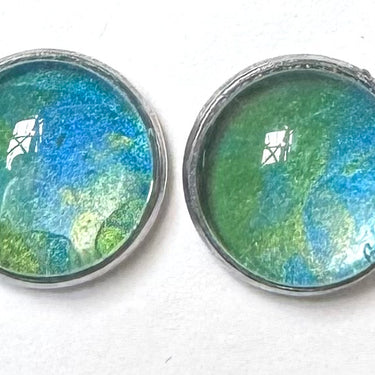 Vibrant Stud Earrings | Sammi’s Art in 12mm Stainless Steel