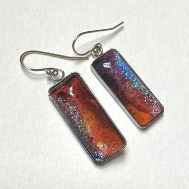 Handmade Drop Earrings with Sammi’s Vibrant Artwork | Sterling Silver & Glass