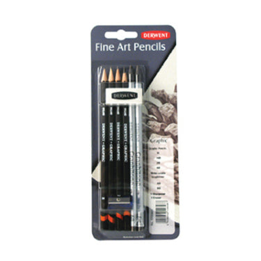 Derwent Art Pencils |  Graphite  Pencil Set with Eraser and Pencil Sharpener