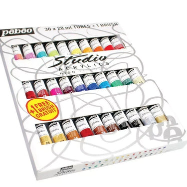 Pebeo Studio Acrylics - 30 Tubes
