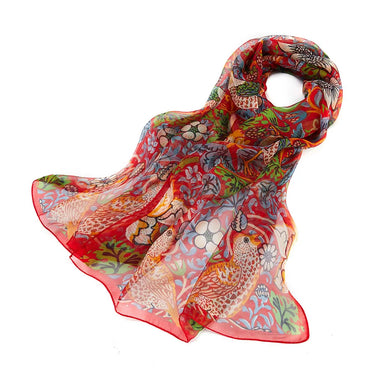 William Morris Strawberry Thief - 100% Silk Scarf