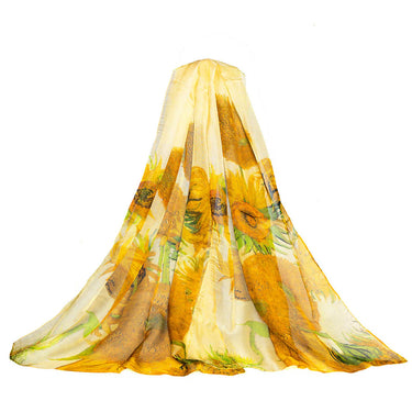 Van Gogh Sunflowers - 100% Silk Scarf