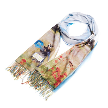 Claude Monet Poppy Fields – Eco-Friendly Recycled Pashmina Wrap