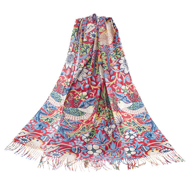 William Morris’s Strawberry Thief Scarf – Eco-Friendly Recycled Pashmina Wrap