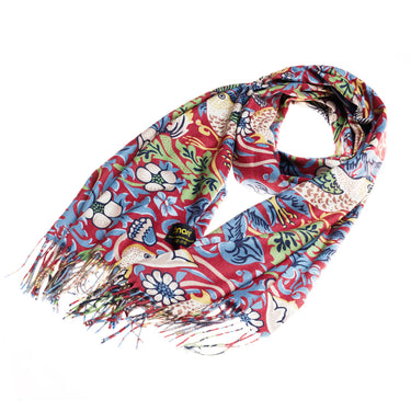 William Morris’s Strawberry Thief Scarf – Eco-Friendly Recycled Pashmina Wrap