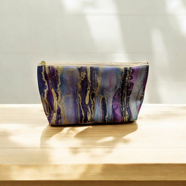 Art Printed Washbags | Waterproof and Stylish | Purple & Lavender