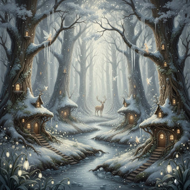 Magical Christmas Cards | Enchanted Winter Fairy Forest