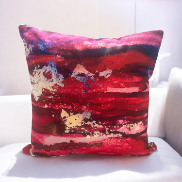 Vibrant Cotton Canvas Cushion | Art Print by Sammi